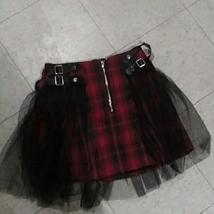 Goth plaid skirt